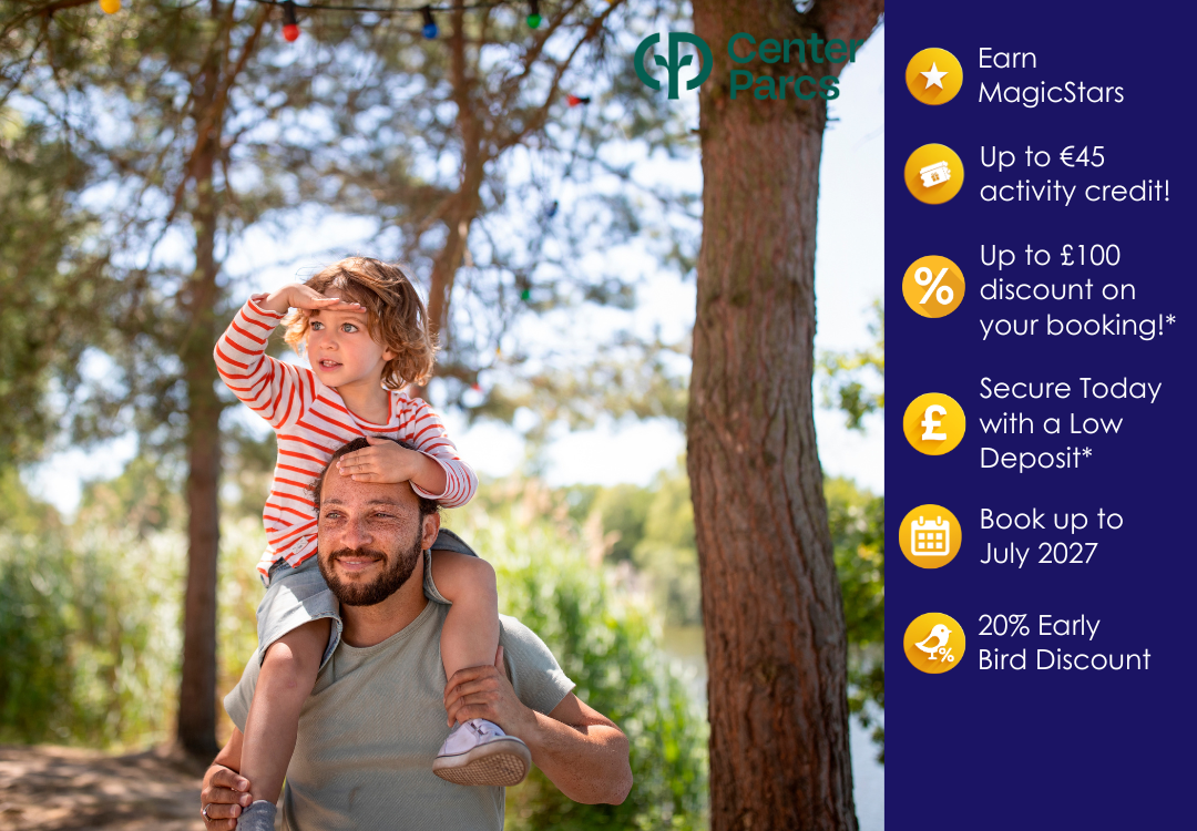 MagicBreaks Last-Minute Summer Breaks to Center Parcs Europe carousel banner